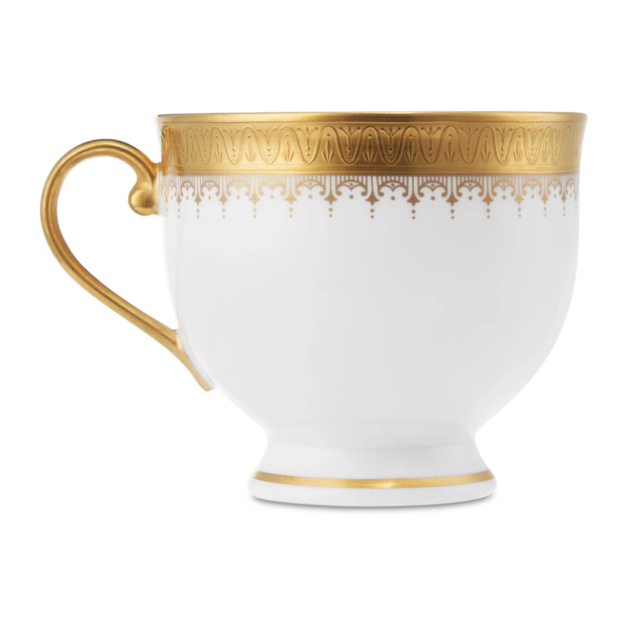 Чашка чайная с блюдцем Narumi Золотая монета 240 мл, фарфор костяной