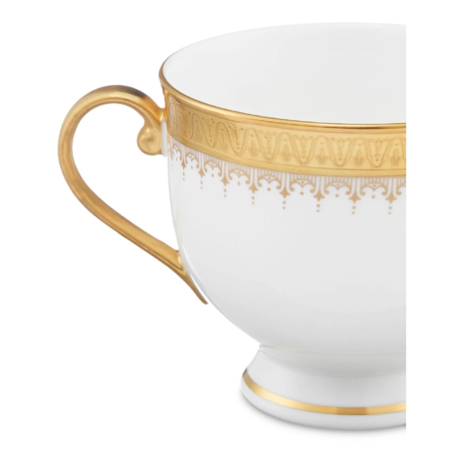 Чашка чайная с блюдцем Narumi Золотая монета 240 мл, фарфор костяной