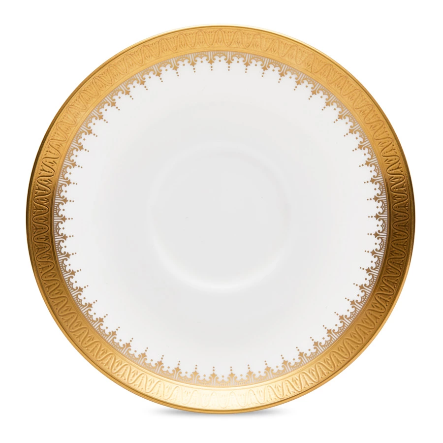 Чашка чайная с блюдцем Narumi Золотая монета 240 мл, фарфор костяной