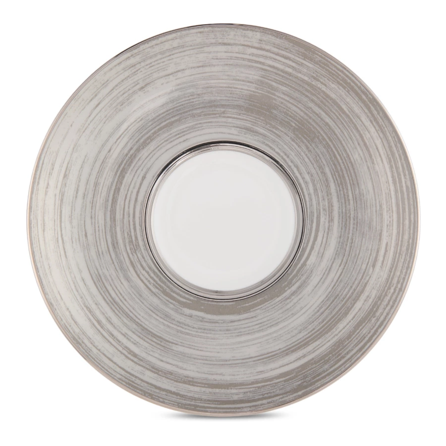 Чашка чайная с блюдцем Narumi Платиновый дуэт 270 мл, фарфор костяной