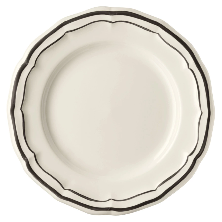 Тарелка десертная Gien Черная кайма 16,5 см, фаянс