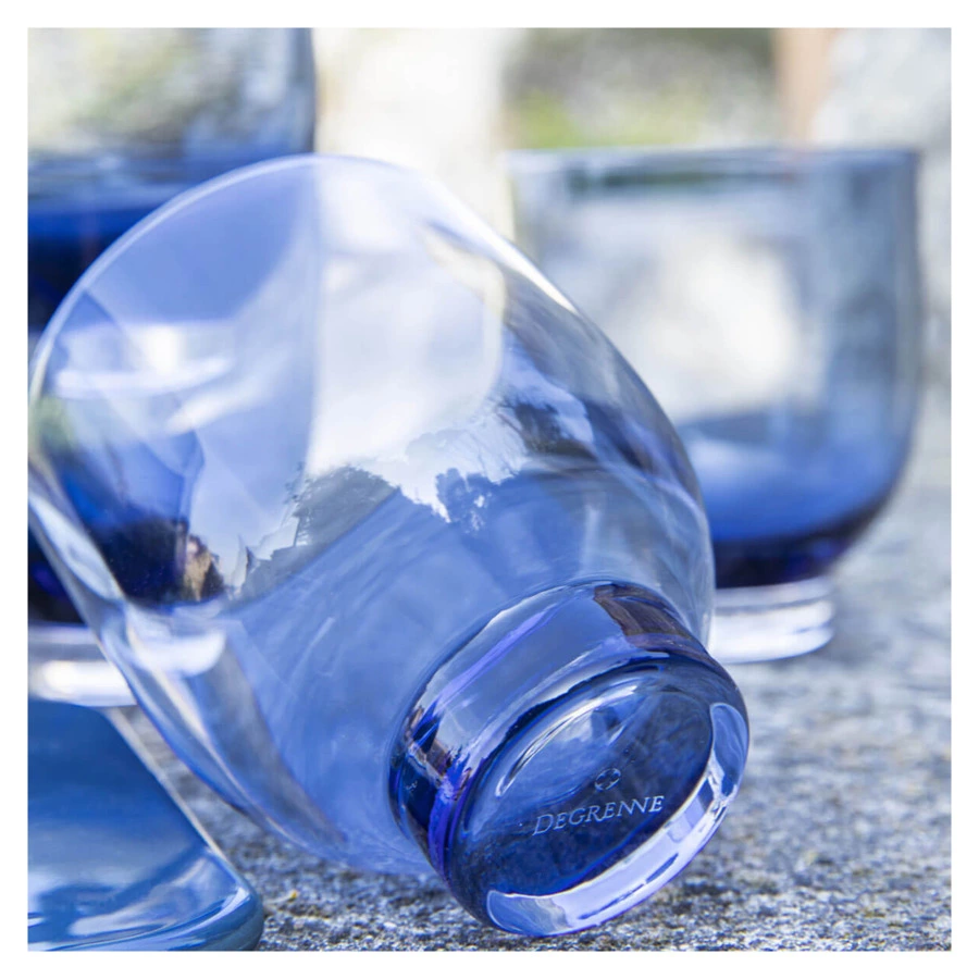 Стакан для воды Degrenne Empileo 260 мл, 7,1хН9,1см, синий, стекло