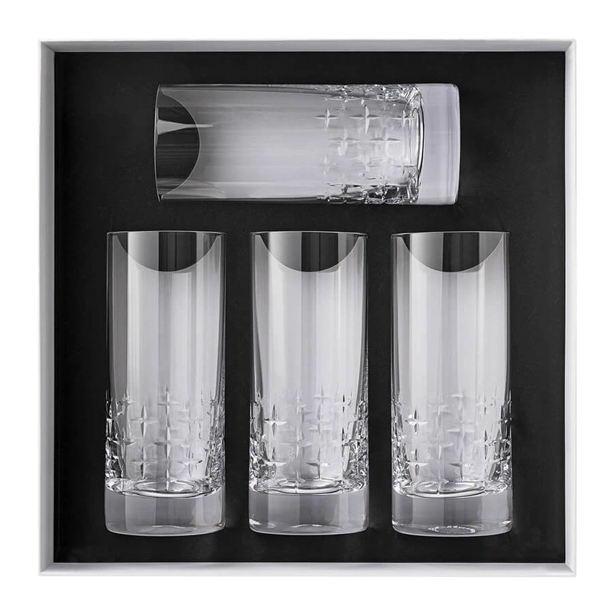 Набор стаканов Degrenne Newport Twist 370 мл, 4 шт, стекло хрустальное, п/к