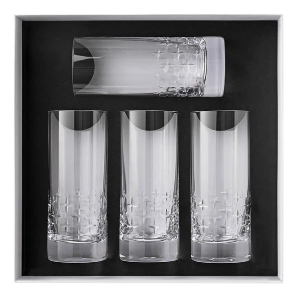 Набор стаканов Degrenne Newport Twist 370 мл, 4 шт, стекло хрустальное, п/к