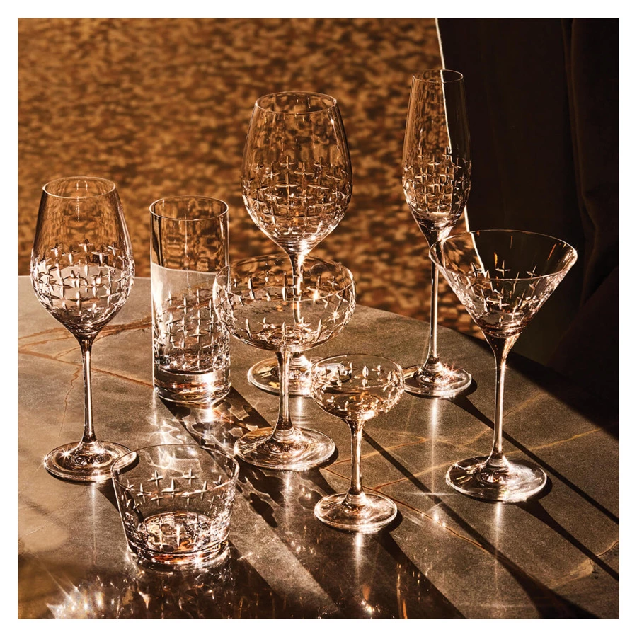 Набор стаканов Degrenne Newport Twist 370 мл, 4 шт, стекло хрустальное, п/к