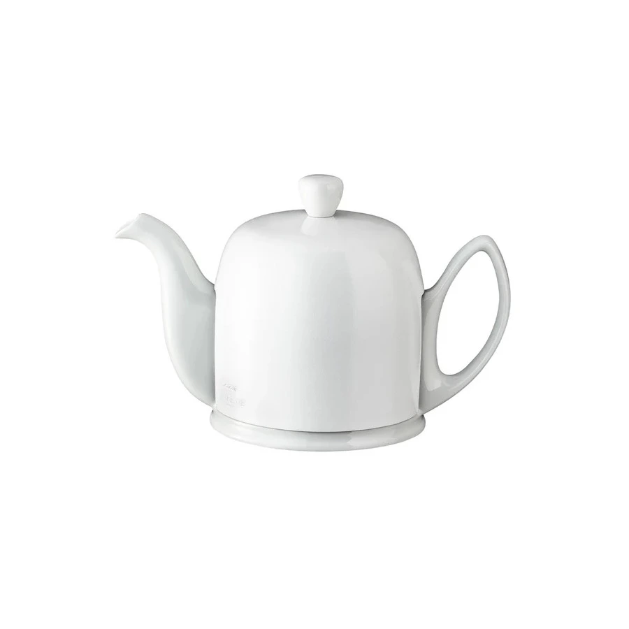 Чайник заварочный Degrenne Salam Monochrome 700 мл на 4 чашки, белый с белой крышкой, фарфор, сталь