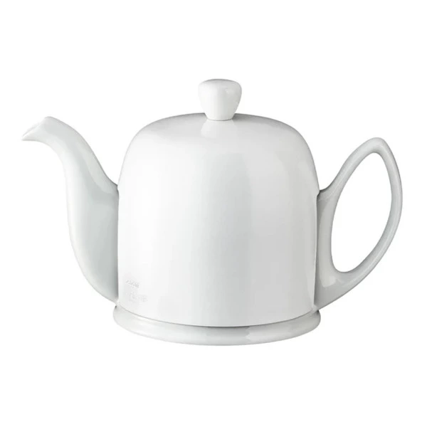 Чайник заварочный Degrenne Salam Monochrome 700 мл на 4 чашки, белый с белой крышкой, фарфор, сталь