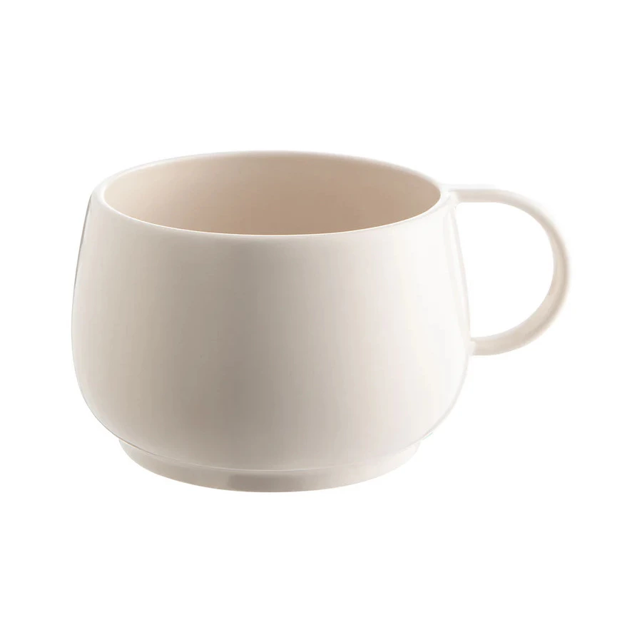 Чашка для завтрака Degrenne Empileo Rose Nude 390 мл, светло-бежевая, керамика