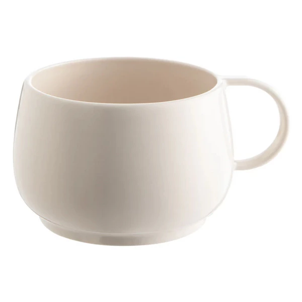 Чашка для завтрака Degrenne Empileo Rose Nude 390 мл, светло-бежевая, керамика