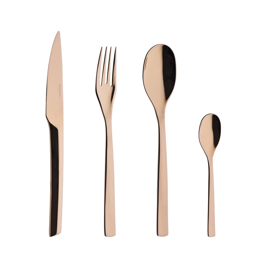 Набор столовых приборов Degrenne GUEST CUIVRE на 6 персон 24 предмета, медный, сталь нержавеющая, п/