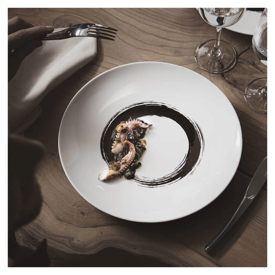 Набор столовых приборов Degrenne XY Black mir на 6 персон 24 предмета, сталь нержавеющая, п/к