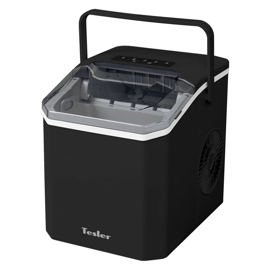 Льдогенератор портативный TESLER ICM-1203 BLACK, 125Вт, пальчиковый лед 6-12 мин.,пластик, черный