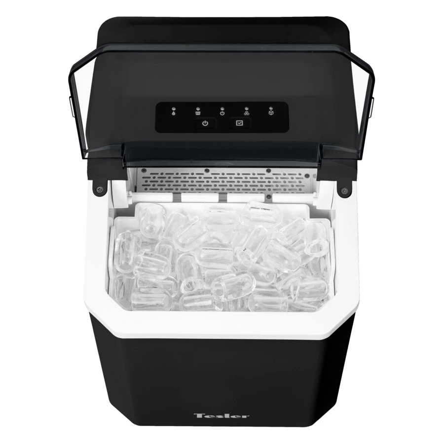 Льдогенератор портативный TESLER ICM-1203 BLACK, 125Вт, пальчиковый лед 6-12 мин.,пластик, черный