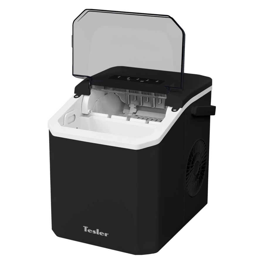 Льдогенератор портативный TESLER ICM-1203 BLACK, 125Вт, пальчиковый лед 6-12 мин.,пластик, черный