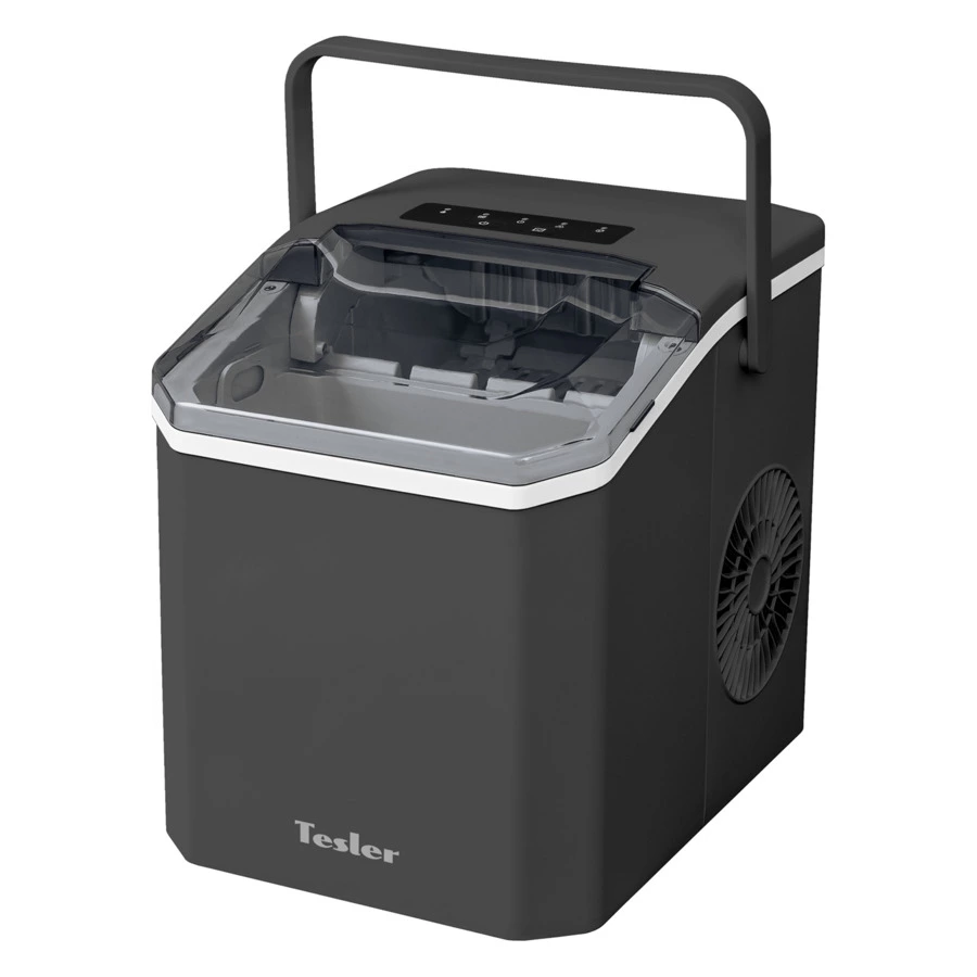 Льдогенератор портативный TESLER ICM-1203 GREY, 125Вт, пальчиковый лед 6-12 мин.,пластик, серый