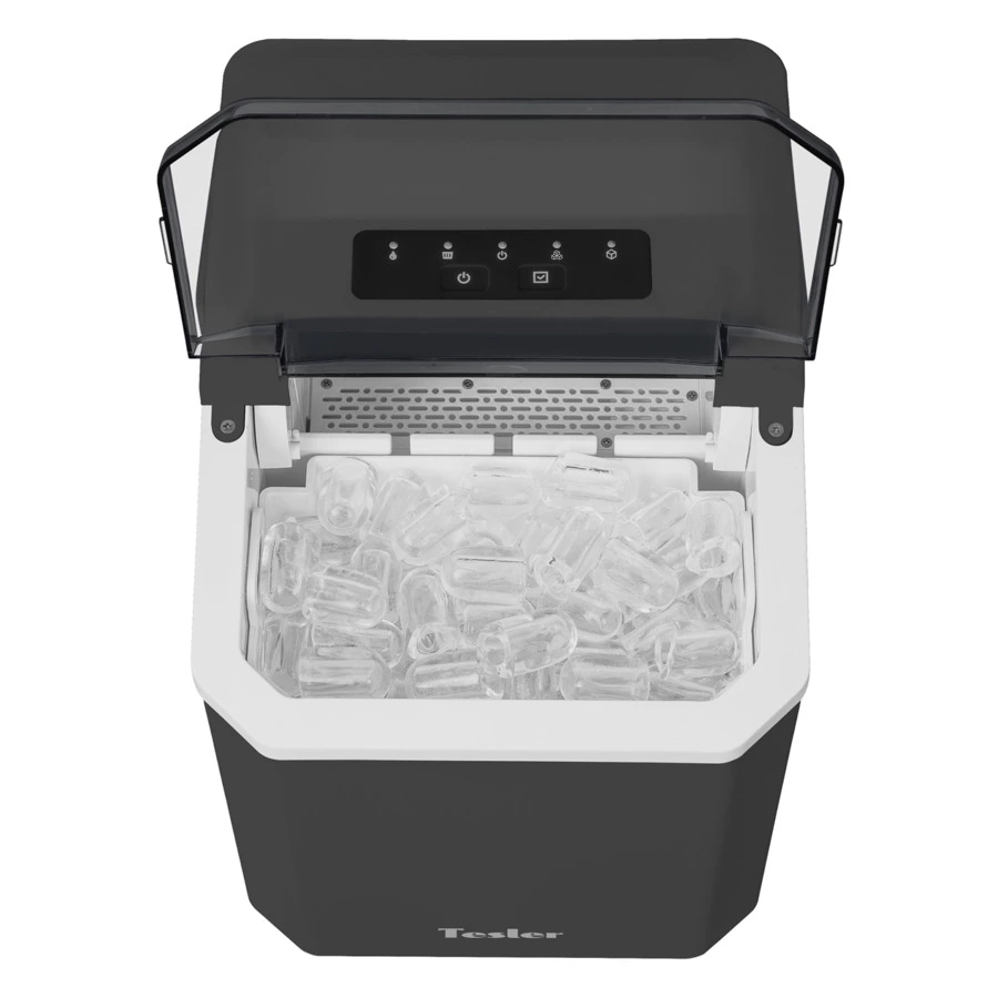 Льдогенератор портативный TESLER ICM-1203 GREY, 125Вт, пальчиковый лед 6-12 мин.,пластик, серый