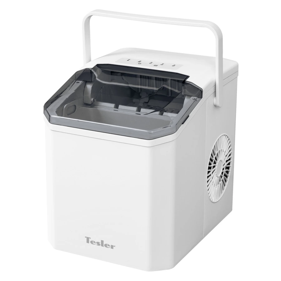 Льдогенератор портативный TESLER ICM-1203 WHITE, 125Вт, пальчиковый лед 6-12 мин.,пластик, белый