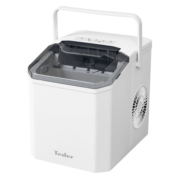 Льдогенератор портативный TESLER ICM-1203 WHITE, 125Вт, пальчиковый лед 6-12 мин.,пластик, белый