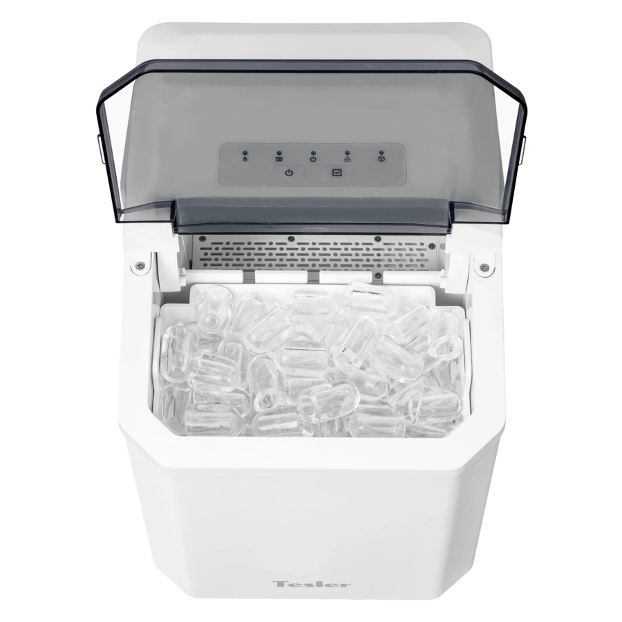 Льдогенератор портативный TESLER ICM-1203 WHITE, 125Вт, пальчиковый лед 6-12 мин.,пластик, белый