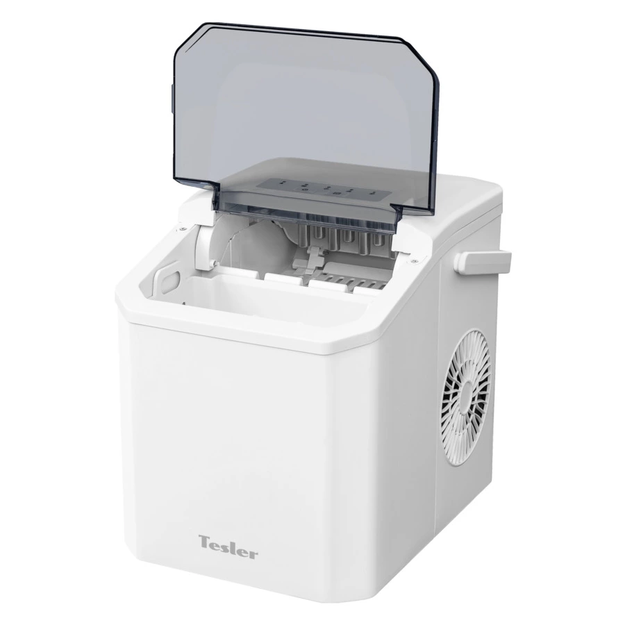 Льдогенератор портативный TESLER ICM-1203 WHITE, 125Вт, пальчиковый лед 6-12 мин.,пластик, белый