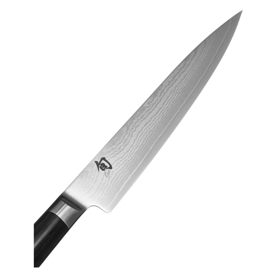 Набор 5 дамасских ножей KAI Шан Классик на магнитной подставке, черный дуб, п/к