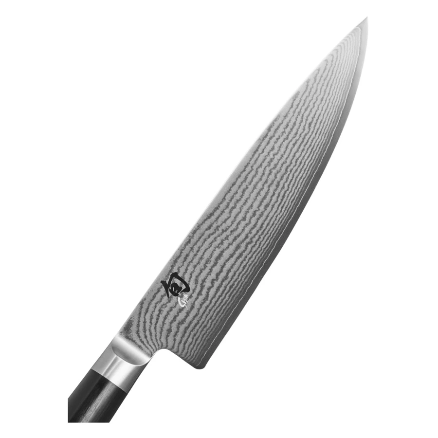 Набор 5 дамасских ножей KAI Шан Классик на магнитной подставке, черный дуб, п/к