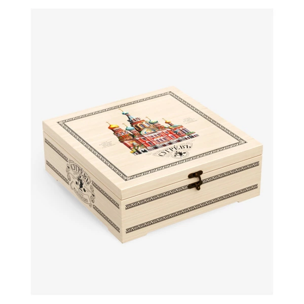 Набор чая листового в шкатулке СУГАРВЪ Петербург 225 г, 9 шт