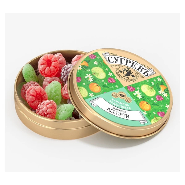 Леденцы монпансье СУГРЕВЪ 50 г, в ассортименте