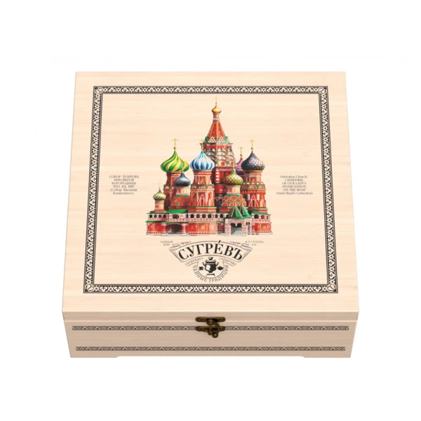 Набор чая листового в шкатулке СУГРЕВЪ Москва 9 шт