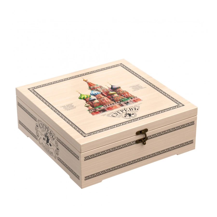 Набор чая листового в шкатулке СУГРЕВЪ Москва 9 шт