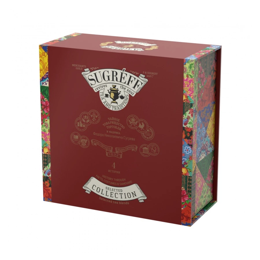 Набор чая листового СУГРЕВЪ Народы России 100 г, 4 шт