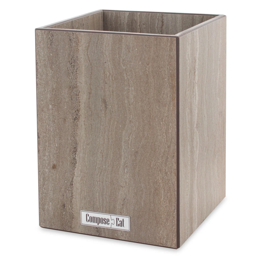 Подставка для кухонной утвари ComposeEat Fashion 12х12х17см, композит, травертин капучино
