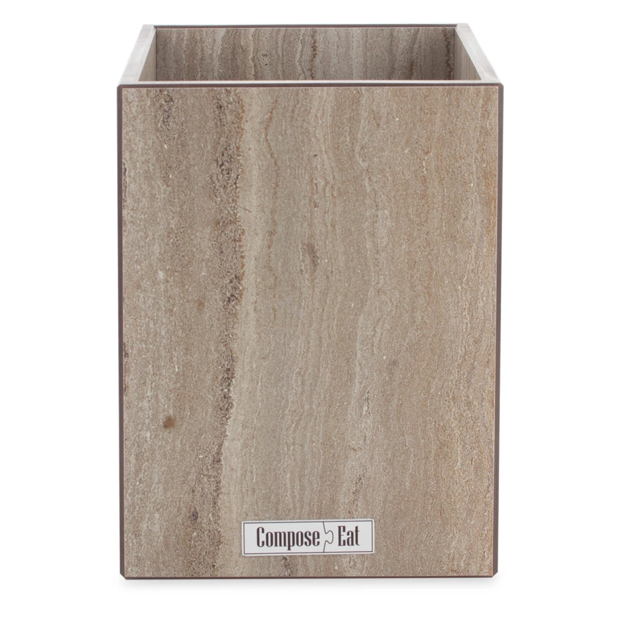 Подставка для кухонной утвари ComposeEat Fashion 12х12х17см, композит, травертин капучино