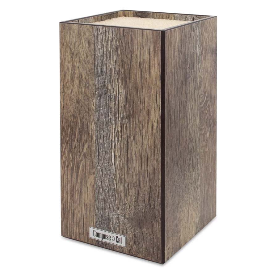 Подставка для ножей ComposeEat Fashion 12х12х24 см, композит, дуб мореный