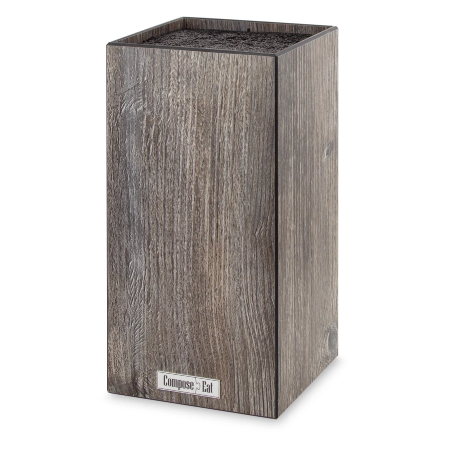 Подставка для ножей ComposeEat Elegance 11х11х24 см, композит, дуб прованс