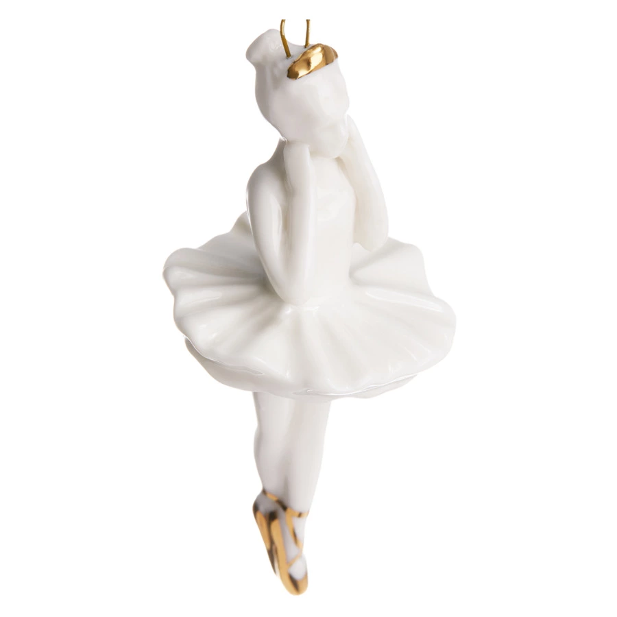 Елочное украшение Decor de table Балерина 3,6х3х8,5 см , фарфор