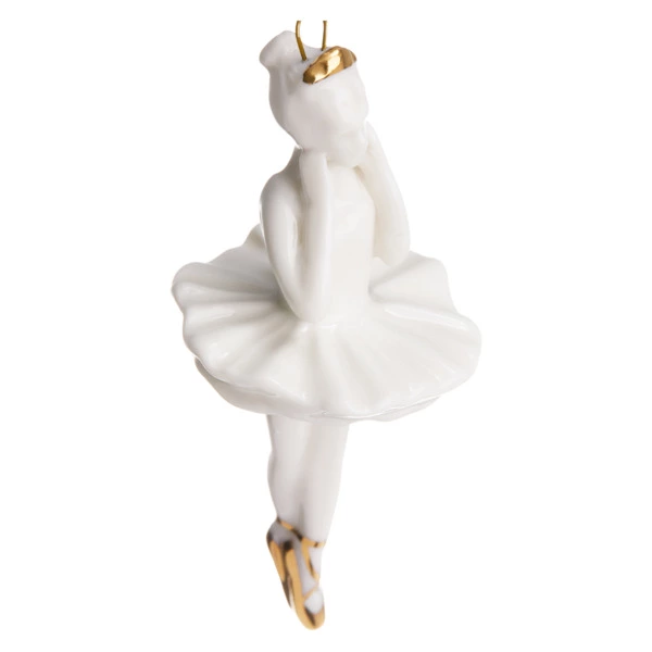 Елочное украшение Decor de table Балерина 3,6х3х8,5 см , фарфор