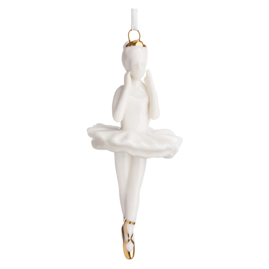 Елочное украшение Decor de table Балерина 3,6х3х8,5 см , фарфор