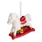 Елочное украшение Decor de table Лошадка, красное седло 8х2,6х8 см, фарфор