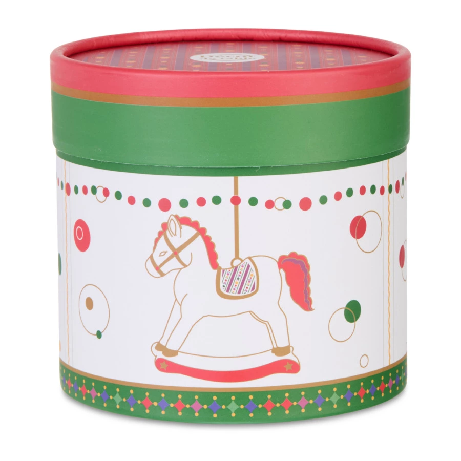 Елочное украшение Decor de table Лошадка, зеленая грива 8х2,5х8 см, фарфор