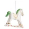 Елочное украшение Decor de table Лошадка, зеленая грива 8х2,5х8 см, фарфор