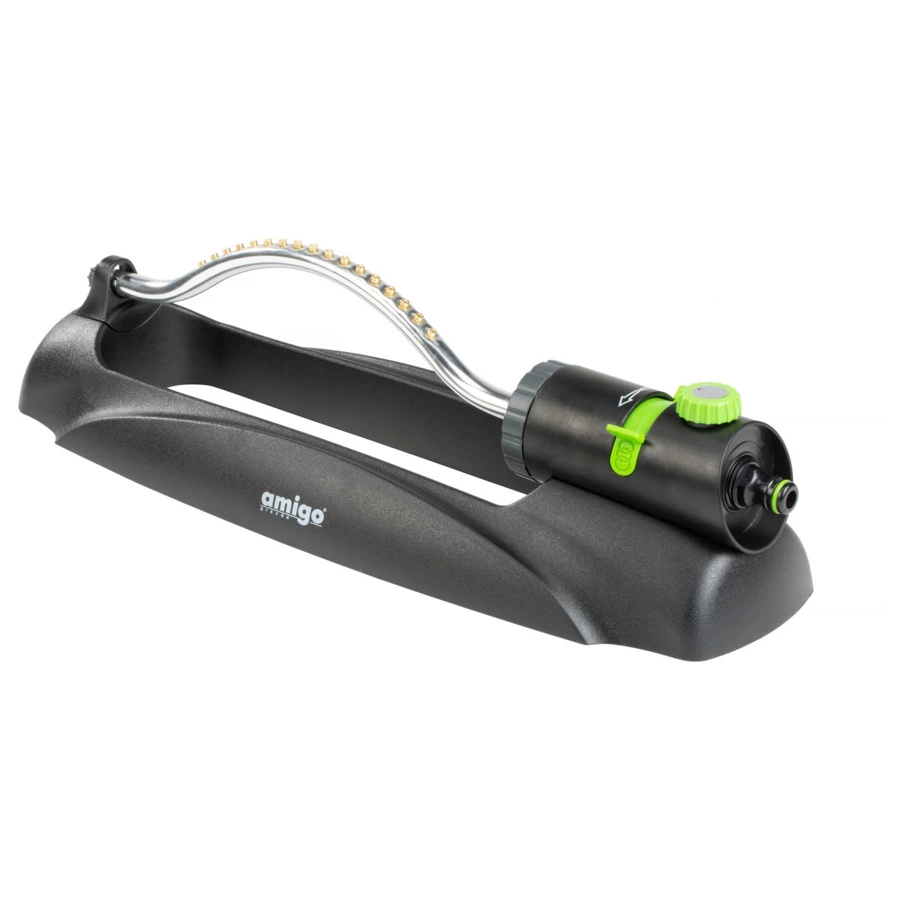 Дождеватель поворотный осциллирующий Amigo 17 латунных форсунок,  ABS пластик, 79056