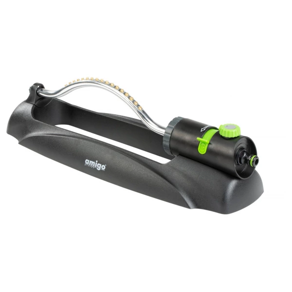 Дождеватель поворотный осциллирующий Amigo 17 латунных форсунок,  ABS пластик, 79056