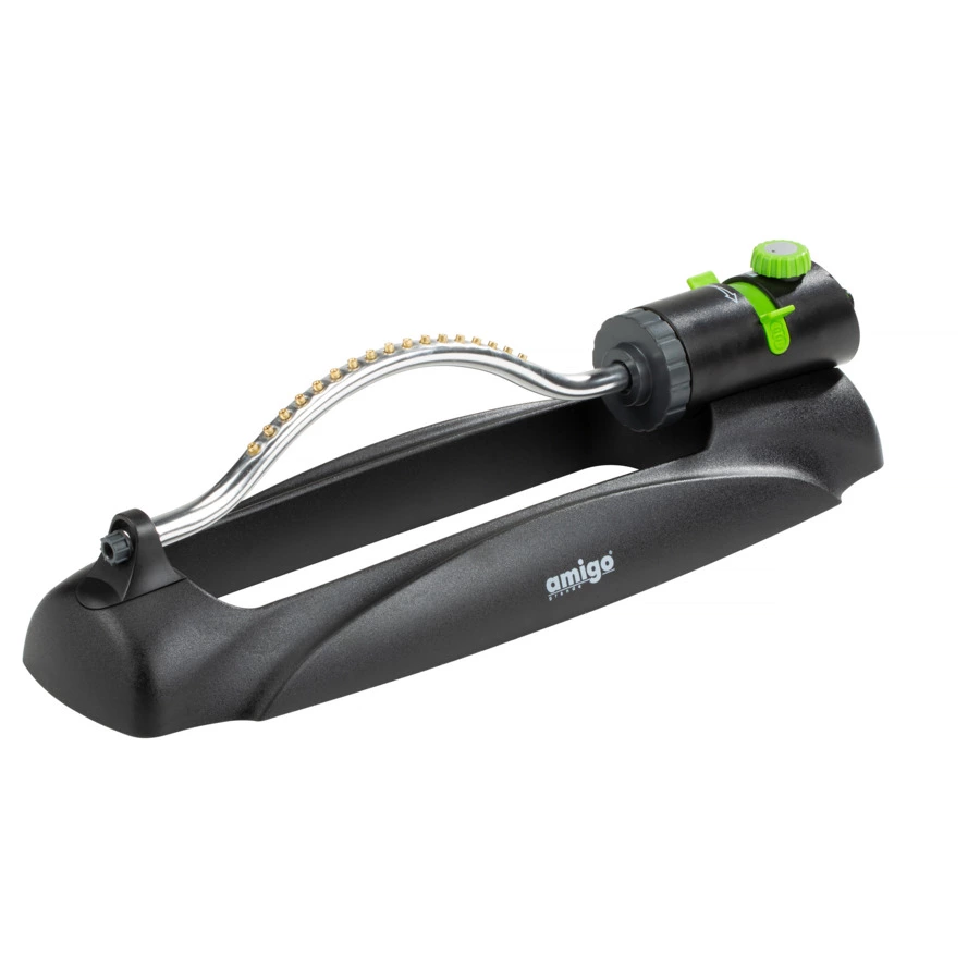 Дождеватель поворотный осциллирующий Amigo 17 латунных форсунок,  ABS пластик, 79056