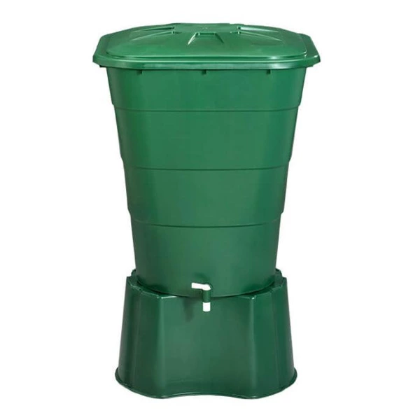 Емкость для воды Graf квадратная с крышкой и краном 203 литра, пластик, зеленая, 501205