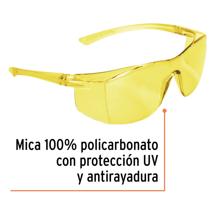 Очки защитные ультралегкие Truper желтые, 15295