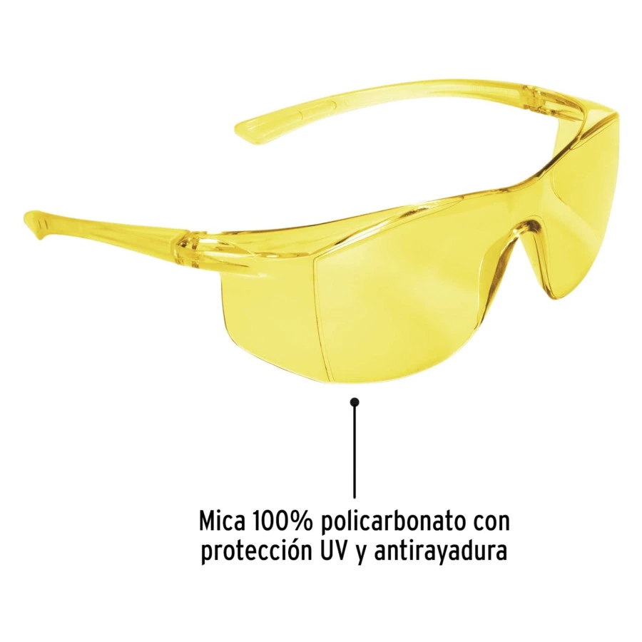Очки защитные ультралегкие Truper желтые, 15295