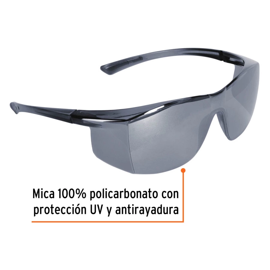 Очки защитные ультралегкие Truper серые зеркальные 10822