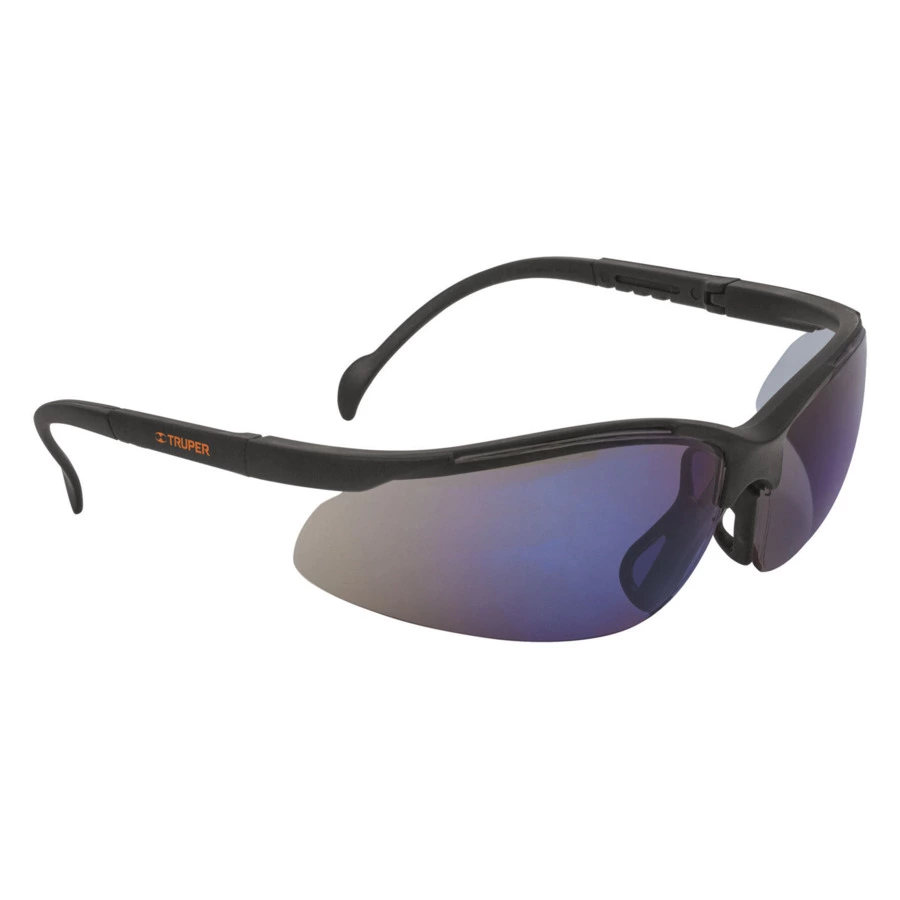 Очки защитные с регулировкой дужек Truper Vision синие зеркальные 10826