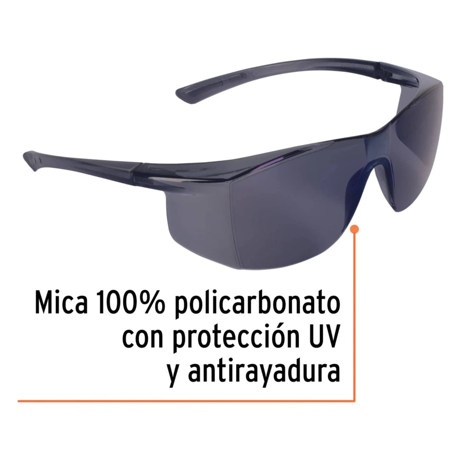 Очки защитные ультралегкие Truper серые зеркальные 10823